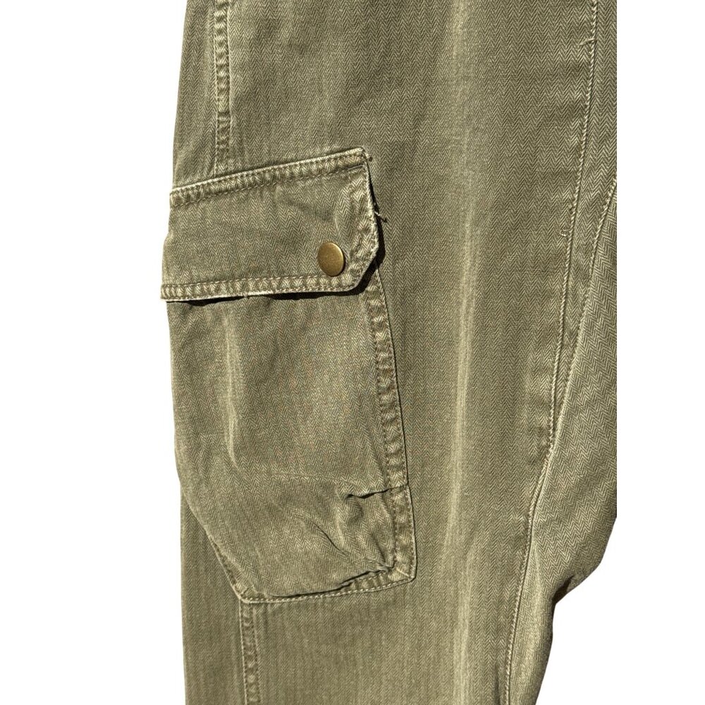 Free People‎ Cotton Olive Green Rule Breaker Slim Cargo Utility Pants 0 - Picture 8 of 13
